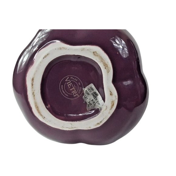 Vietri Italian Eggplant Vase VGA 2642 Ceramic Purple Decorative Pottery 7.75" - Picture 7 of 7